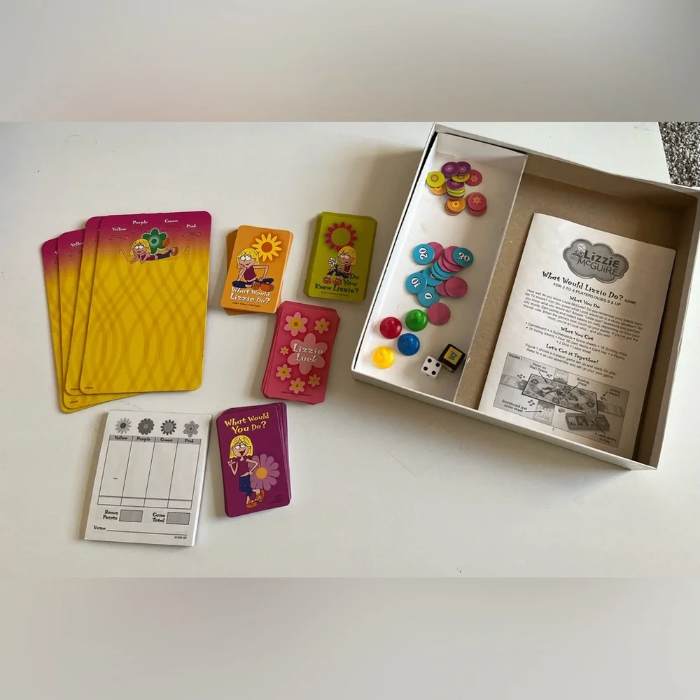 Vintage ‘03 Milton Bradley Lizzie McGuire: What Would Lizzie Do? Board Game TV
